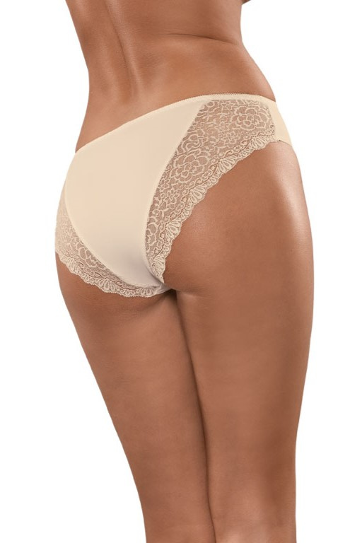 Klasyczne figi damskie z koronką BBL 145 kolor beż