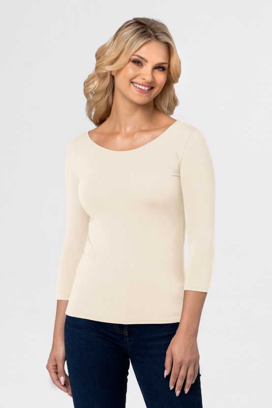 MANATI 3/4 - 3/4 sleeve blouse in vanilla color