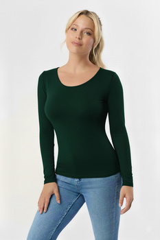 MANATI - bluzka z długim rękawem w kolorze butelkowej zieleni