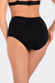 Majtki z wysokim stanem o klasycznym kroju w kolorze czarnym (054)