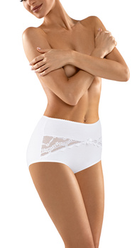 Białe majtki z wysokim stanem i koronką (004)