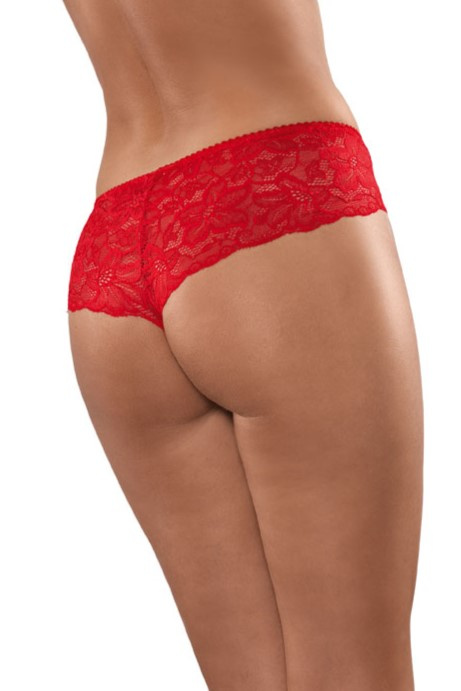 Koronkowe brazyliany w kolorze czerwonym (141)