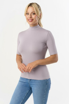 LAYLA - short sleeve half-golf in lavender color