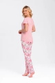 TIFFANY - piżama z krótkim rękawem oraz długimi nogawkami w kolorze różowym 