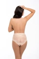 Koronkowe figi damskie z wysokim stanem BBL 2009 Kolor beżowy