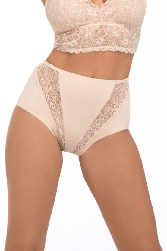 Majtki damskie z wysokim stanem BBL 174 kolor beżowy