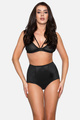 Majtki modelujące z połyskowym detalem w kolorze czarnym (106)