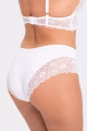 Białe figi damskie midi z bawełny BBL 194
