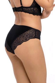 Koronkowe figi ze stanem regular w kolorze czarnym (163)