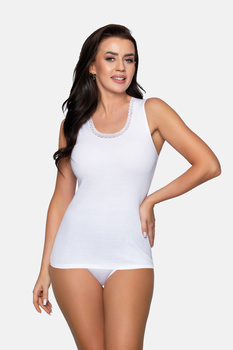 Podkoszulka damska na szerokich ramiączkach ZOFIA kolor: biały