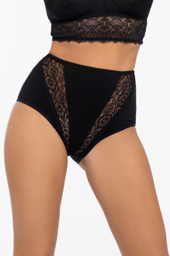 Majtki damskie z wysokim stanem BBL 174 kolor czarny