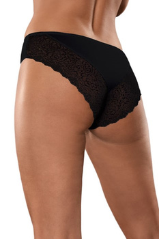 Bawełniane majtki z koronką w kolorze czarnym (146)