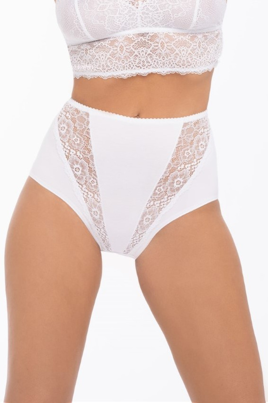 Majtki damskie z wysokim stanem BBL 174 kolor biały