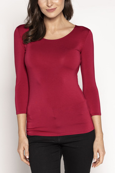 MANATI 3/4 - blouse with 3/4 sleeves in ruby color