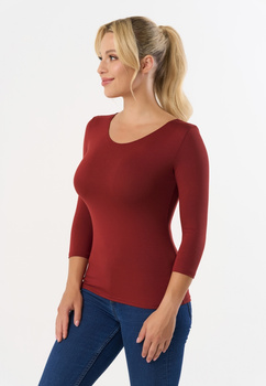 MANATI 3/4 - Bluse mit 3/4 Ärmeln in marsala Farbe
