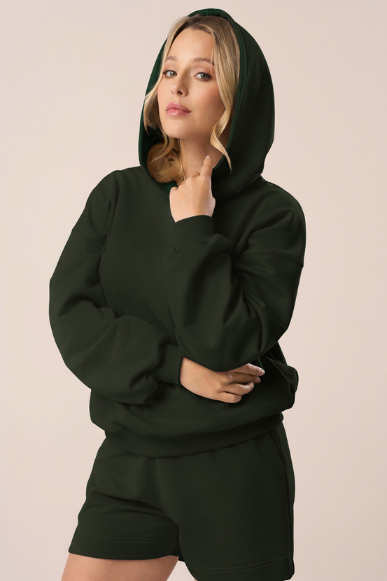 Bluza dresowa z kapturem w kolorze midnight forest