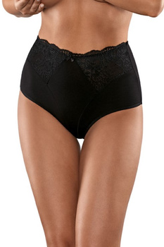 Bawełniane figi z wysokim stanem w kolorze czarnym (147)