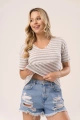 SERINA - lekka bluzka z wiskozy w jasne paski