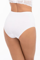 Majtki z wysokim stanem oraz elementami koronki w kolorze białym (174)
