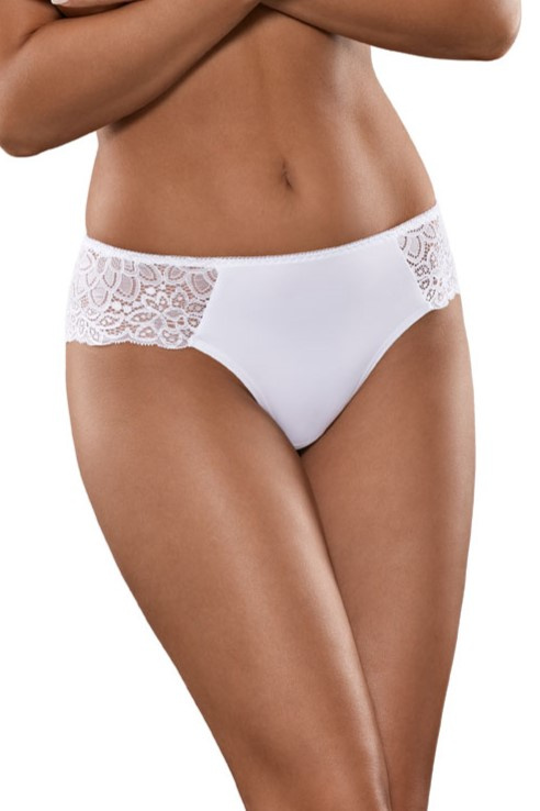 Brazyliany z koronkowym detalem w kolorze białym (142)