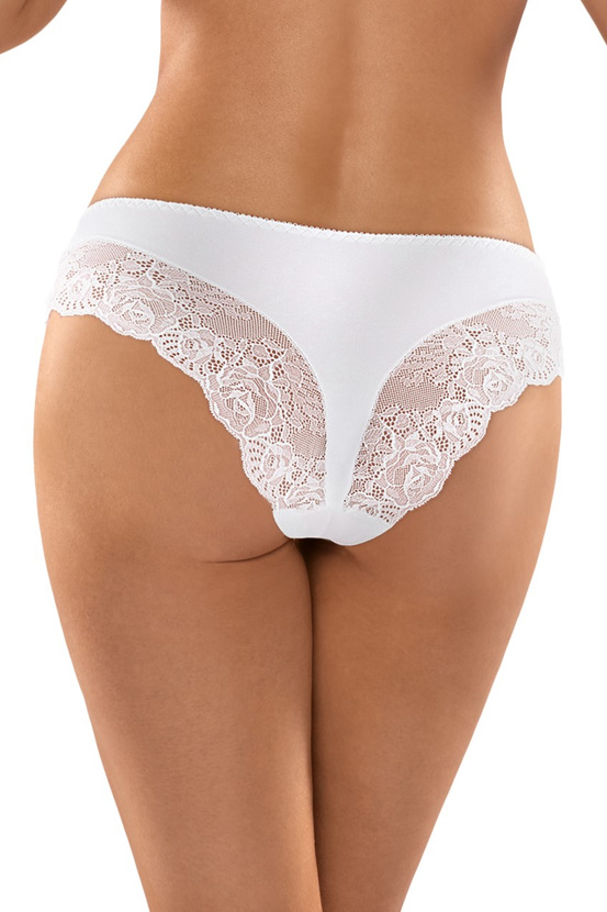 Klasyczne figi damskie z koronką BBL 121 kolor biały