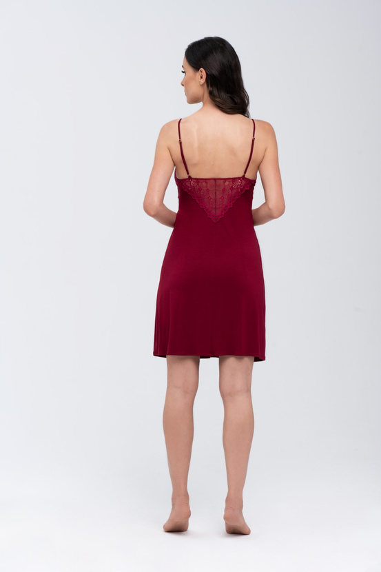 Koszulka nocna ERIN kolor bordowy