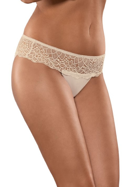 Figi z koronką w kolorze beżowym (144)