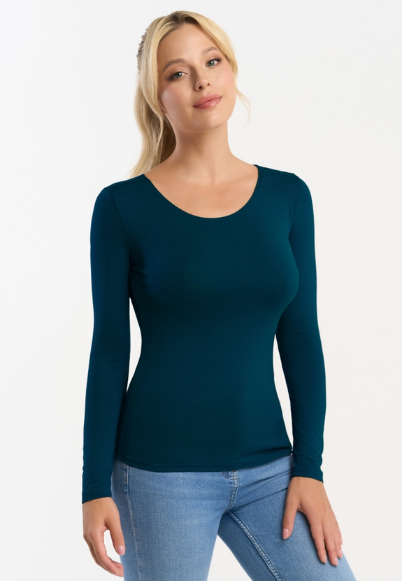 MANATI - bluzka z długim rękawem w kolorze petrol