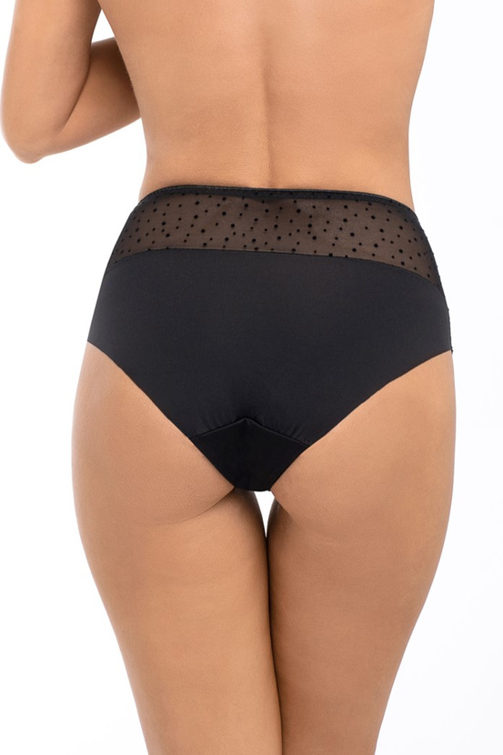 Laserowo cięte figi damskie z koronką BBL 167 kolor czarny