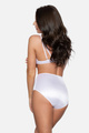 Majtki modelujące z wysokim stanem oraz błyszczącym wykończeniem w kolorze białym (103)
