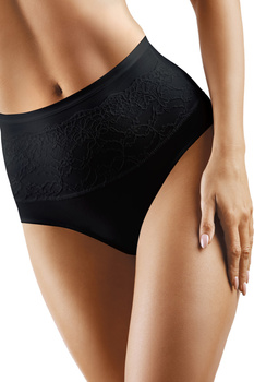 Majtki modelujące z koronką w kolorze czarnym (069)