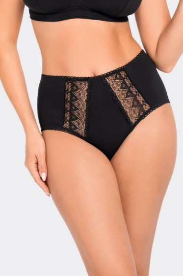 Czarne majtki z wysokim stanem BBL 199